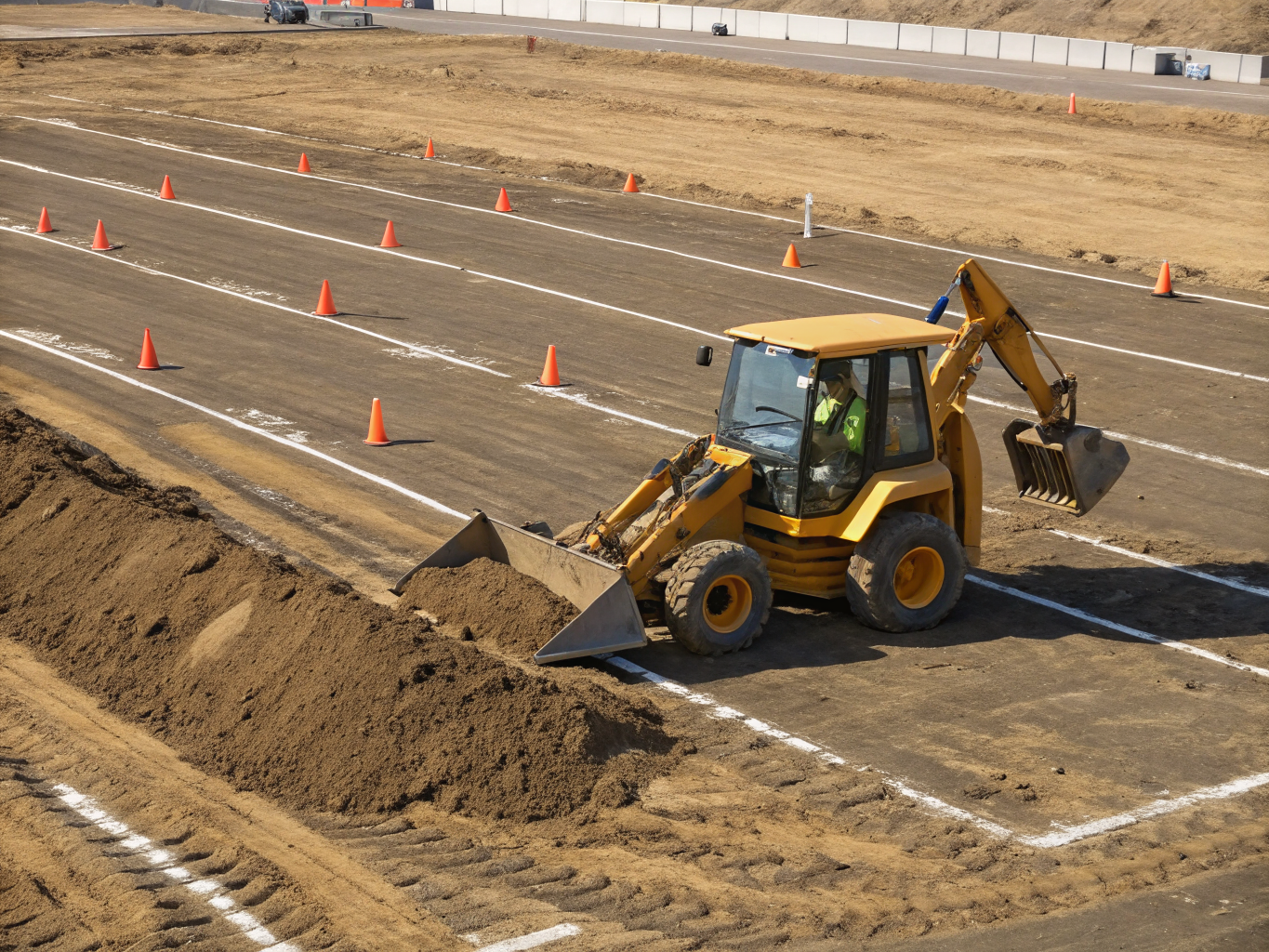 Bobcat T770 performing precision grading on a residential site