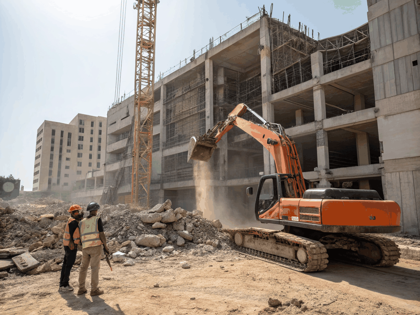 Small structure demolition and debris removal on site